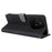 For TCL 50 XL 5G Case RFID Blocking Leather Wallet Stand Feature Phone Cover - Black - 4