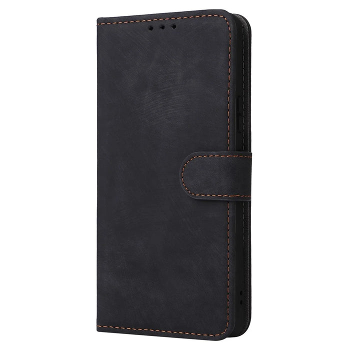 For TCL 50 XL 5G Case RFID Blocking Leather Wallet Stand Feature Phone Cover - Black - 7