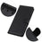 For iPhone 16 Pro Case PU Leather Litchi Texture Magnetic Flip Phone Cover - Black - 4