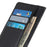 For iPhone 16 Pro Case PU Leather Litchi Texture Magnetic Flip Phone Cover - Black - 5