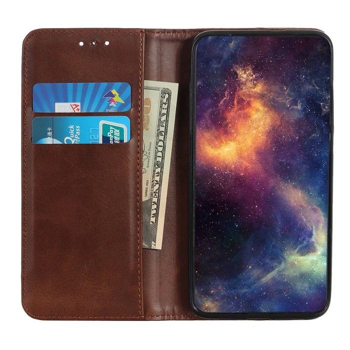 For iPhone 16 Plus Case Wallet Stand Split Leather Phone Cover Auto Magnetic Closed - Coffee - 2