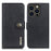 KHAZNEH For iPhone 16 Pro Wallet Case Cowhide Texture Leather Phone Cover - Black - 1