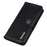 KHAZNEH For iPhone 16 Pro Max Case Cowhide Texture Leather Flip Phone Cover with Wallet - Black - 4