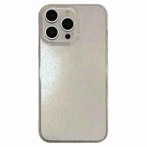 For iPhone 14 Pro Max Case Sleek Transparent Glitter Soft TPU Phone Cover - 1