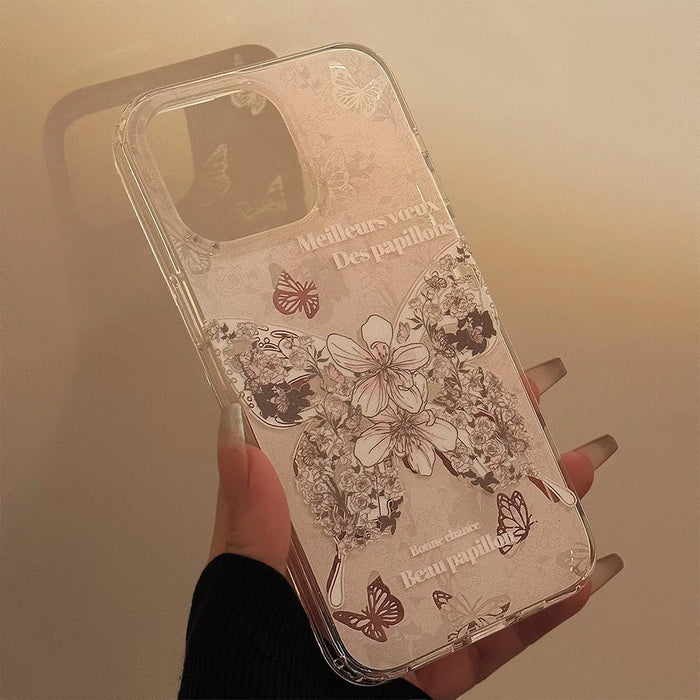 For iPhone 14 Pro Case IMD Butterfly Pattern TPU Phone Cover with Hand Chain - 4