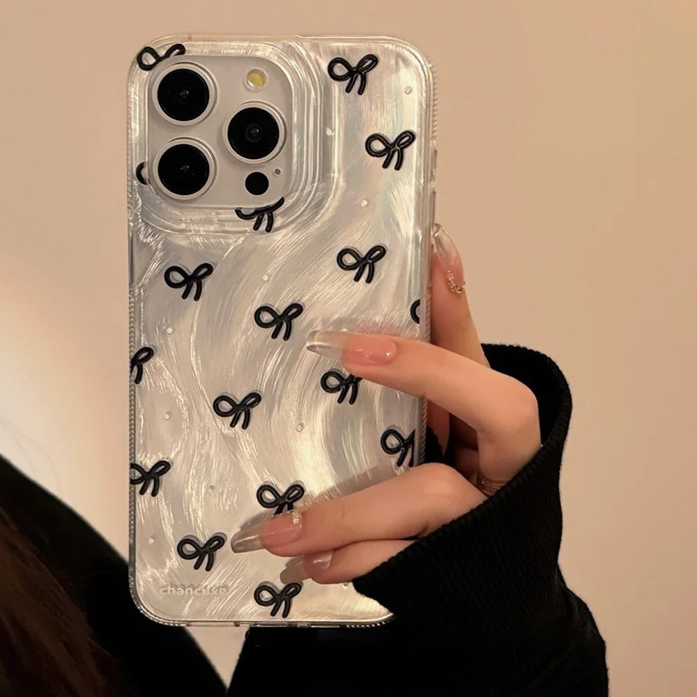 For iPhone 15 Pro Max TPU Case Bow Pattern Protective Phone Cover - 2