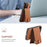 DENIOR D14 For iPhone 14 Pro Case Retro Leather Coated PC+TPU Kickstand Phone Cover Magnetic Detachable - Brown - 7