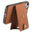 DENIOR D14 For iPhone 14 Plus Case Compatible with MagSafe Leather+TPU+PC Card Bag Phone Cover - Brown - 3