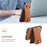 DENIOR D14 For iPhone 14 Plus Case Compatible with MagSafe Leather+TPU+PC Card Bag Phone Cover - Brown - 7