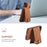 DENIOR D14 For iPhone 13 / 14 Case Retro PU+PC+TPU Kickstand Phone Cover with Magnetic Card Holder - Brown - 7