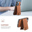 DENIOR D14 For iPhone 13 Pro Case Compatible with MagSafe Leather Kickstand Card Slots Back Cover - Brown - 7