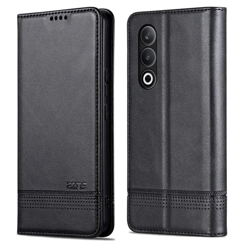 AZNS For OnePlus Nord CE4 5G / Oppo K12 Case Wallet Leather Phone Cover Mobile Accessories   - Black - 1