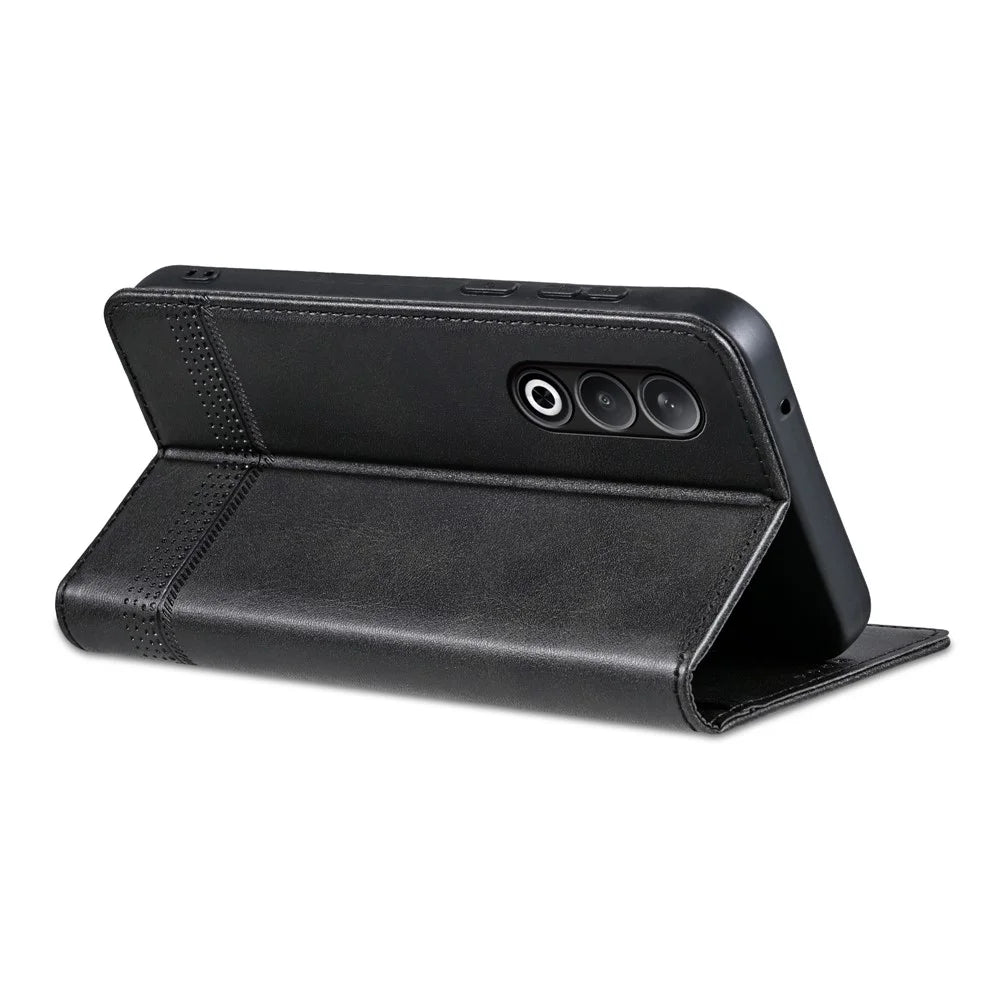 AZNS For OnePlus Nord CE4 5G / Oppo K12 Case Wallet Leather Phone Cover Mobile Accessories   - Black - 4