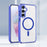 For Samsung Galaxy A35 5G Magnetic Phone Case TPU Frame Clear PC Back Cover - Blue - 2