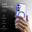 For Samsung Galaxy A35 5G Magnetic Phone Case TPU Frame Clear PC Back Cover - Blue - 7