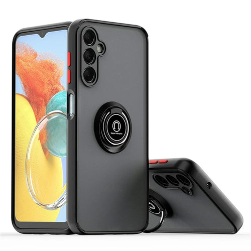 For Samsung Galaxy A15 4G / A15 5G Case PC + TPU Kickstand Phone Cover - Black / Red - 1