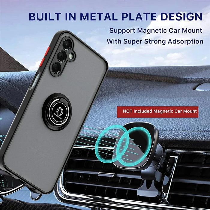 For Samsung Galaxy A15 4G / A15 5G Case PC + TPU Kickstand Phone Cover - Black / Red - 4