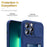 For iPhone 14 Pro Card Holder Kickstand Phone Case PC + TPU Cover with Lanyard - Sapphire - 4