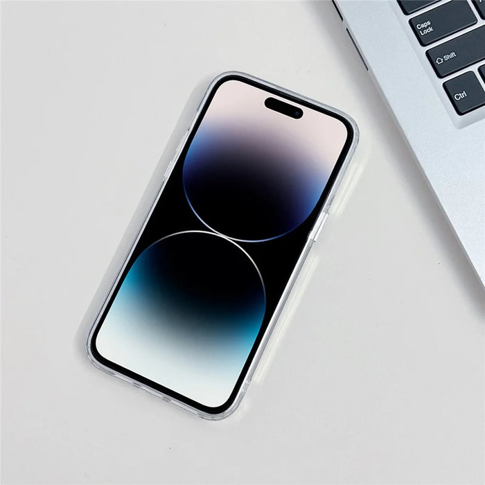 For iPhone 15 Pro Max Case TPU+PC+Acrylic Phone Cover Compatible with MagSafe Mirror Surface Design - 5