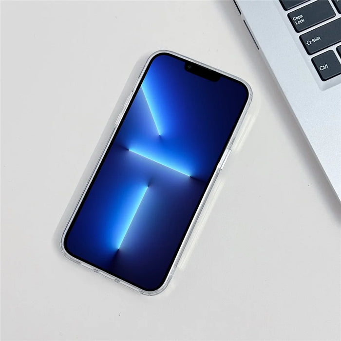 For iPhone 13 Pro Max 6.7 inch Case Compatible with MagSafe Mirror Surface TPU+PC+Acrylic Phone Cover - 5