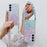 For Samsung Galaxy S24   Cover TPU+Acrylic Gradient Anti-Drop Case with Bowknot Chain - Silver+Pink - 4