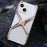For iPhone 15 Bumper Case No Frame Aluminium Alloy X-Shape Phone Cover - Dark Grey - 7