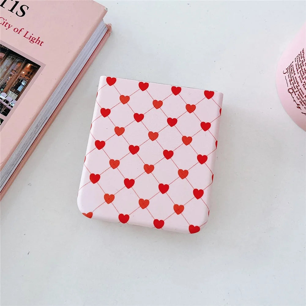 For Samsung Galaxy Z Flip5 5G Case Love Heart Pattern Hard PC Pink Shockproof Phone Cover - 6