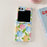 For Samsung Galaxy Z Flip5 5G Case Water Transfer Printing Tulip Pattern PC Phone Cover - Blue - 2