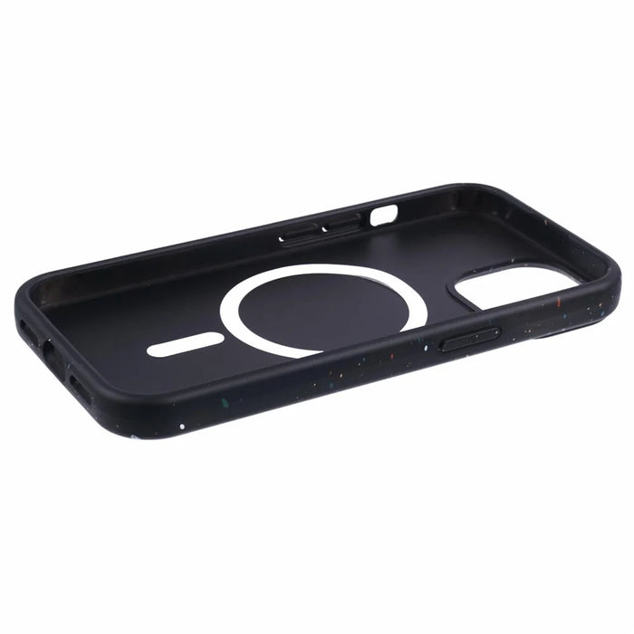 For iPhone 14 Plus Magnetic Case Matte Shockproof PC Colorful Spots Phone Cover - Black - 5