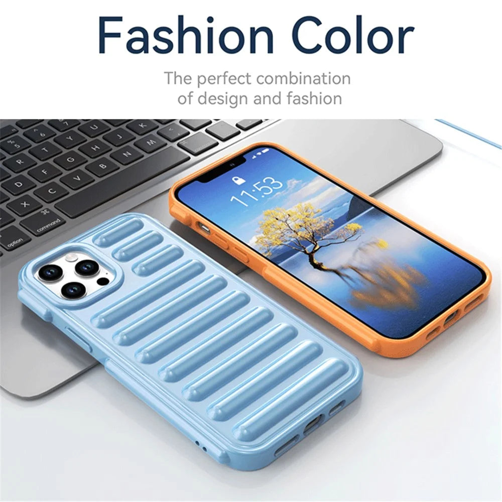 Capsule Series for iPhone 12 Pro Case Ribbed Protective Soft TPU Phone Cover - Black - 4