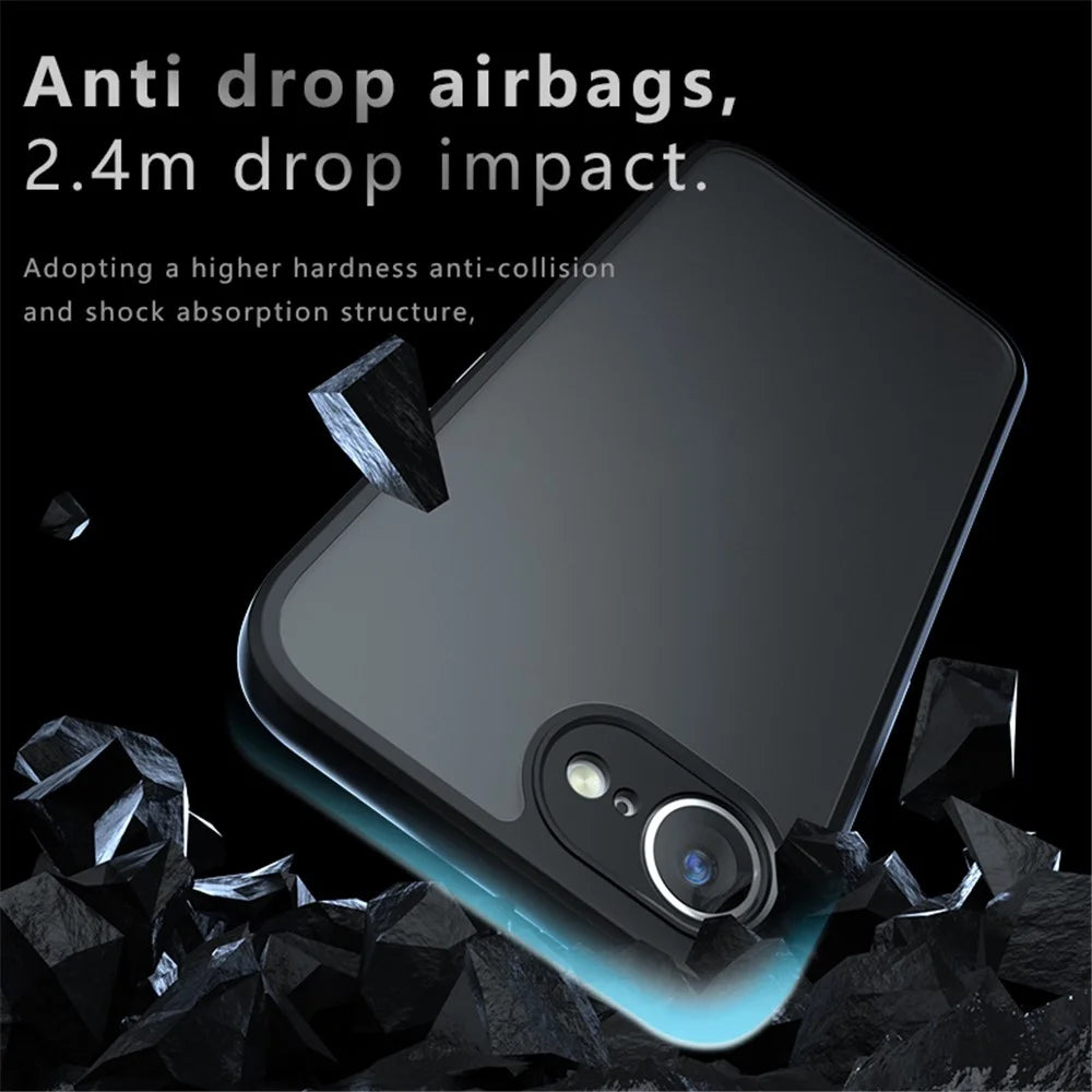 For iPhone 17e / 16e Case PC+TPU Anti-Scratch Clear Back Phone Cover - 2