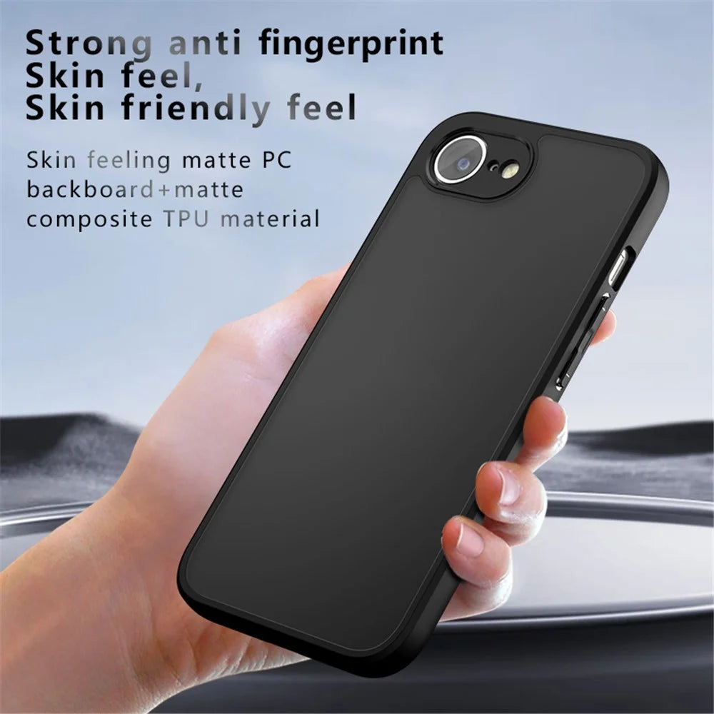 For iPhone 17e / 16e Case PC+TPU Anti-Scratch Clear Back Phone Cover - 6