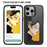 For iPhone 14 Pro E Ink Phone Case Black / White / Red / Yellow 4-Color Smart NFC Projection DIY Case - Black - 1