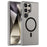 For Samsung Galaxy S24 Ultra Magnetic Case TPU + PC Slim Matte Translucent Phone Cover - Black - 1