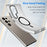 For Samsung Galaxy S24 Ultra Magnetic Case TPU + PC Slim Matte Translucent Phone Cover - Black - 2
