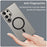For Samsung Galaxy S24 Ultra Magnetic Case TPU + PC Slim Matte Translucent Phone Cover - Black - 3