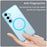 For Samsung Galaxy S25+ / S24+ Magnetic Case TPU + PC Translucent Frost Back Phone Cover - Blue - 3