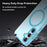 For Samsung Galaxy S25+ / S24+ Magnetic Case TPU + PC Translucent Frost Back Phone Cover - Blue - 7