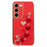 For Samsung Galaxy S23 Case Electroplating Shockproof TPU Phone Cover with Strap - Red - 1