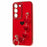 For Samsung Galaxy S23 Case Electroplating Shockproof TPU Phone Cover with Strap - Red - 3