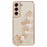 For Samsung Galaxy S22 5G Shockproof Case Electroplating TPU Phone Cover with Strap - White - 1