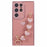 For Samsung Galaxy S24 Ultra Case Electroplating TPU Phone Cover with Heart Chain Strap - Pink - 1