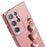 For Samsung Galaxy S24 Ultra Case Electroplating TPU Phone Cover with Heart Chain Strap - Pink - 6