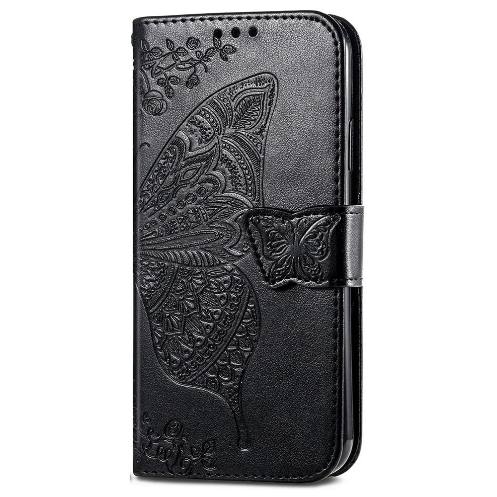 For Sony Xperia 1 VI Case Butterfly Pattern PU Leather Flip Phone Cover - Black - 7