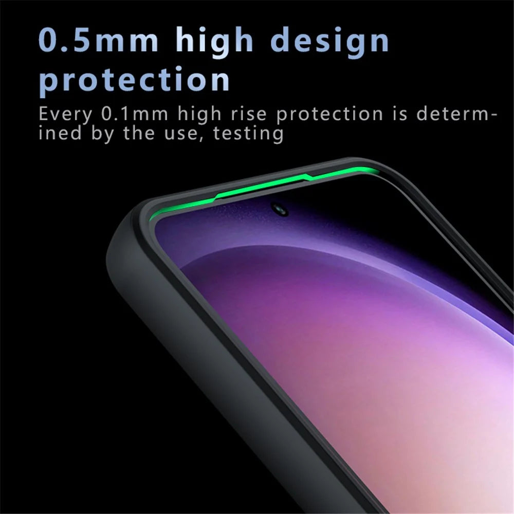 For Samsung Galaxy A35 5G Case Skin-Touch TPU + PC Matte Phone Back Cover, Transparent Black - 6
