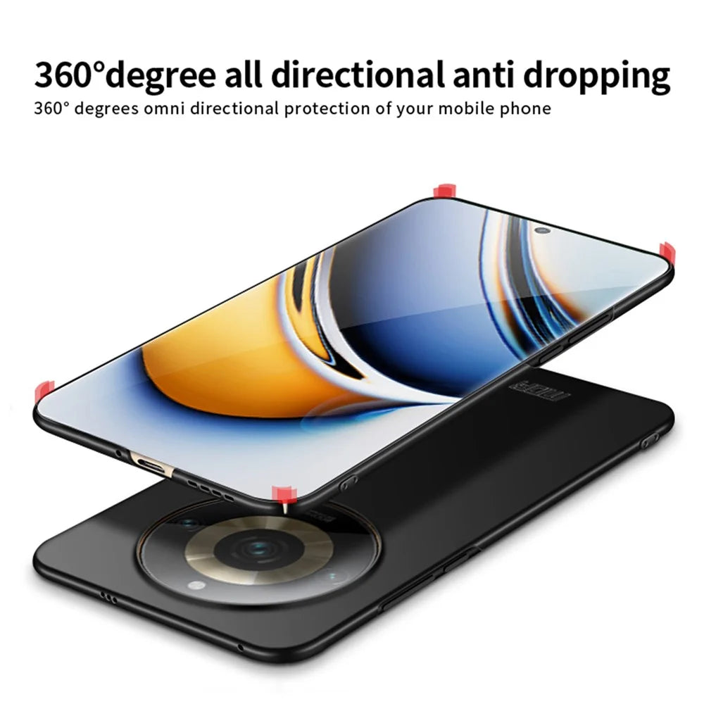 MOFI JK PC Series-1 Shield For Realme 11 Pro 5G Slim Case Mobile Phone Shockproof PC Cover - Black - 6