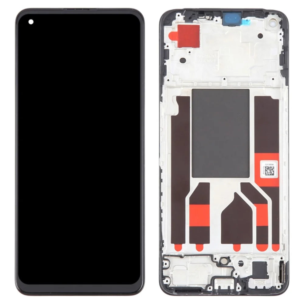 For Oppo Reno8 4G / Reno8 5G (Global Version) Grade C OLED Screen and Digitizer Assembly + Frame Spare Part (Without Logo) - 1