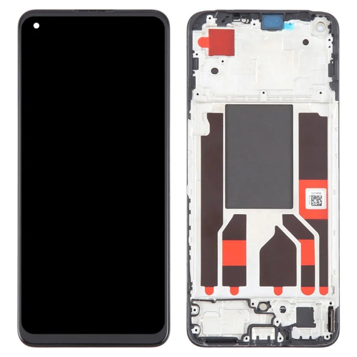 For Oppo Reno8 4G / Reno8 5G (Global Version) Grade C OLED Screen and Digitizer Assembly + Frame Spare Part (Without Logo) - 1