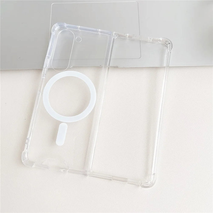 For Samsung Galaxy Z Fold6 5G Clear Case Acrylic Back Phone Cover Magnetic Case - 2