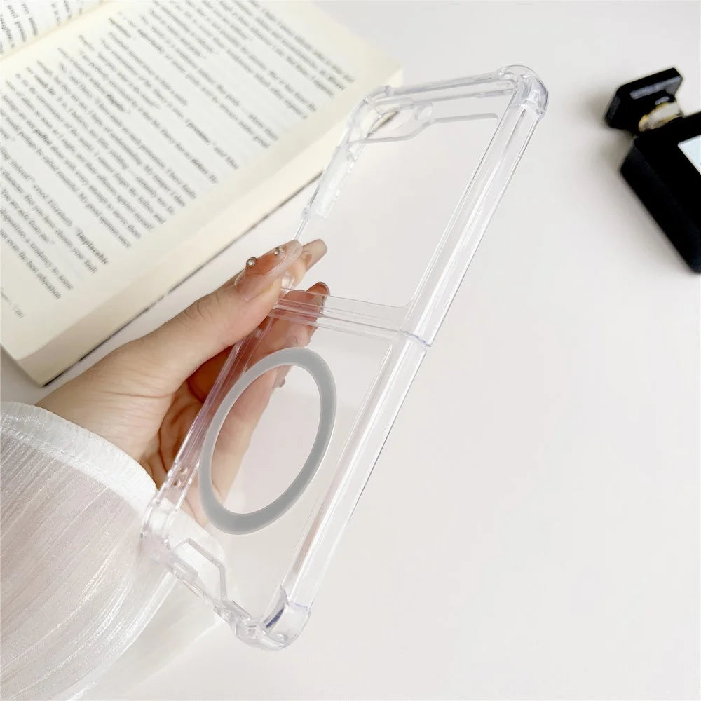 For Samsung Galaxy Z Flip7 FE 5G / Z Flip6 5G / Z Flip5 5G Magnetic Case TPU+PC Phone Cover - 4